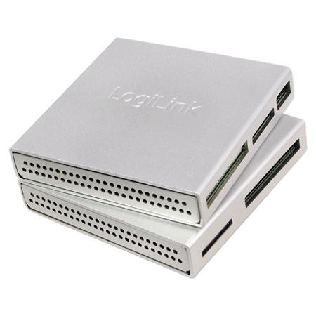 LogiLink Cardreader USB 2.0 All-in-One Alu silber
