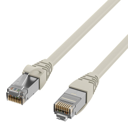 Cat.6a Patchkabel spezieller AWG24 Innenleiter für lange Strecken RJ45 grau 20 m