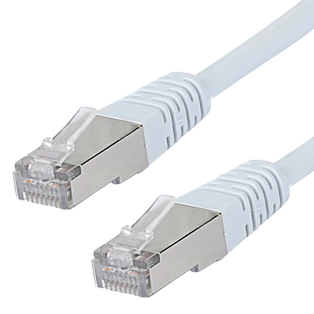 LAN-Kabel 1 Meter RC01 Baumwolle Weiß Ethernet Cat 5e mit RJ45-Anschlüsse 