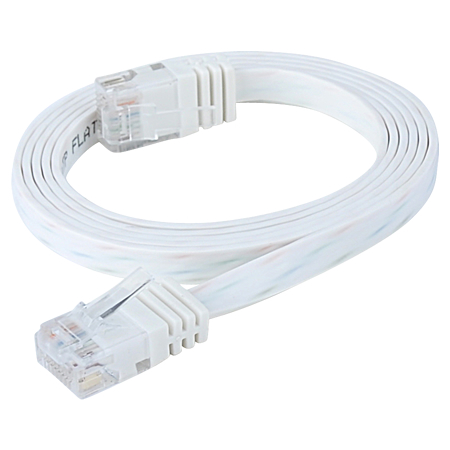 Cat.6 Patchkabel RJ45 LAN Kabel flach slim UTP weiß