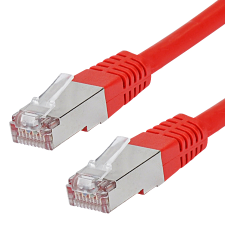 Cat.6 Patchkabel RJ45 LAN Kabel S-FTP/PIMF rot 0,25 m