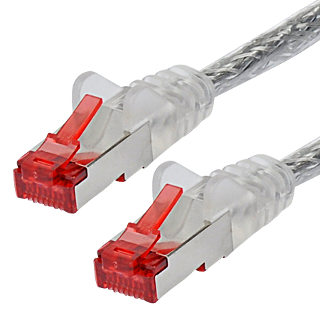 Cat.6 Patchkabel RJ45 LAN Kabel S-FTP/PIMF transparent 50 m