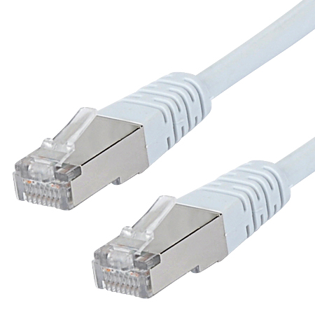 Cat.6 Patchkabel RJ45 LAN Kabel S-FTP/PIMF weiß 0,5 m