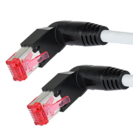 CAT CAT6 Netzwerkkabel Patchkabel gewinkelt 90° LAN Ethernet Internet Kabel 0,25-20m 