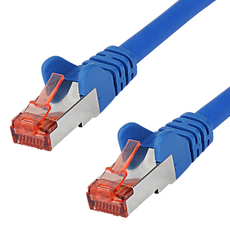 Cat.6a Patchkabel RJ45 LAN Kabel S-FTP/PIMF blau 5 m