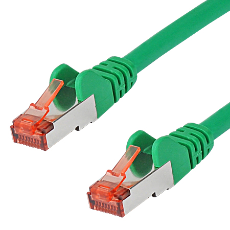 Cat.6a Patchkabel RJ45 LAN Kabel S-FTP/PIMF grün 30 m