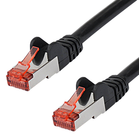 5 Stück CAT.7 Computer Ethernet Kabel Netzwerkkabel 3,0m Patchkabel S-FTP LSZH PIMF 10GB s RJ45 Stecker Cat6a Rohkabel schwarz 