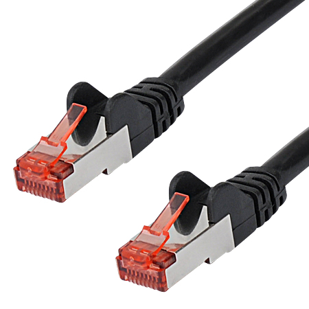 Cat.6a Patchkabel RJ45 LAN Kabel S-FTP/PIMF schwarz 5 m