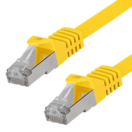 Patchkabel Cat.7 LAN Kabel RJ45 Cat.6a Stecker gelb 2 m