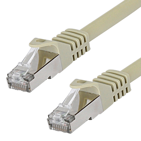 Patchkabel Cat.7 LAN Kabel RJ45 Cat.6a Stecker grau 0,5 m
