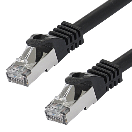 Patchkabel Cat.7 LAN Kabel RJ45 Cat.6a Stecker schwarz 1 m