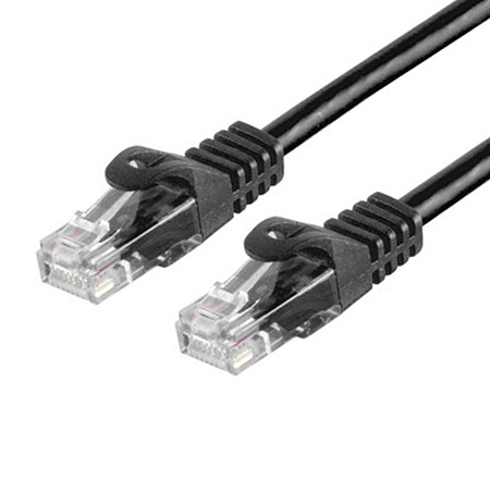 Cat.7 Rohkabel Patchkabel UTP LAN Kabel RJ45 Cat.6a Stecker schwarz