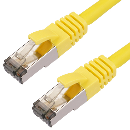 Cat.8.1 Patchkabel LAN Kabel RJ45 gelb 0,5 m
