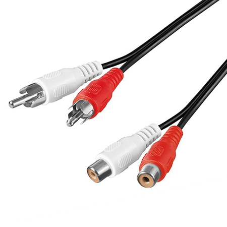 Cinch Verlängerung Audio 2xStecker, 2xBuchse 5 m