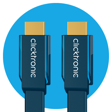 Clicktronic High Speed HDMI Flachkabel, Casual 1,0 m