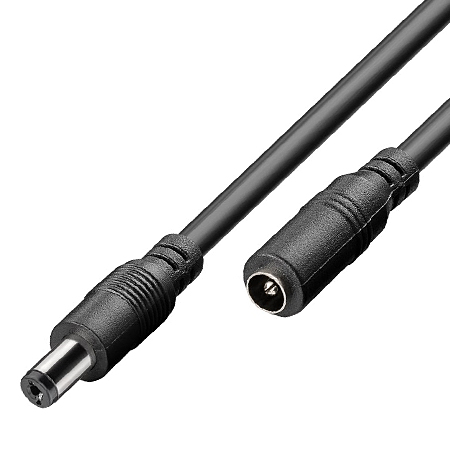 DC Verlängerungskabel 5,5 x 2,1 mm schwarz