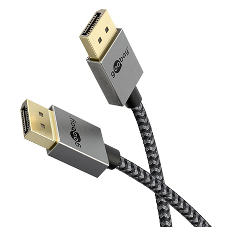 Produktbild von DisplayPort 2.1 Kabel Slim 8K@120Hz DSC 40 Gbit/s Metallstecker
