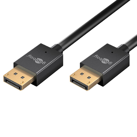 DisplayPort 2.1 Kabel Slim 8K@120Hz DSC 40 Gbit/s schwarz