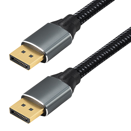 DisplayPort Kabel 2.1 mit Geflechtmantel 16K@60Hz Metallstecker