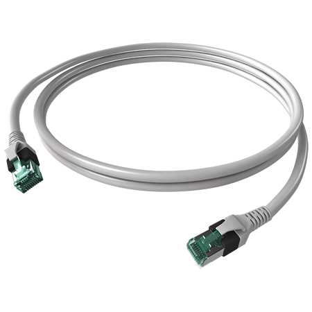 EasyLan DualBoot Patchkabel Cat.6A geschirmt RJ45 grau 2 m