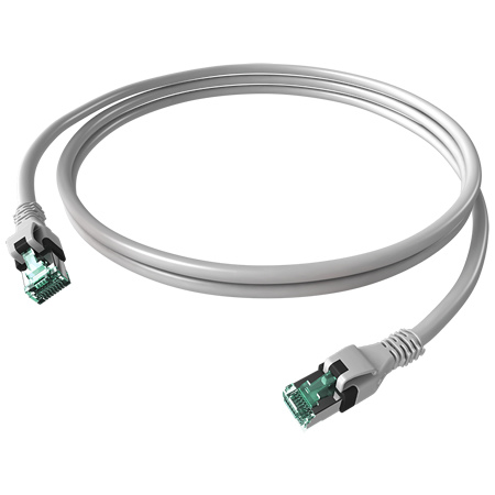 EasyLan DualBoot PushPull Patchkabel Cat.6A geschirmt RJ45 grau 7,5 m