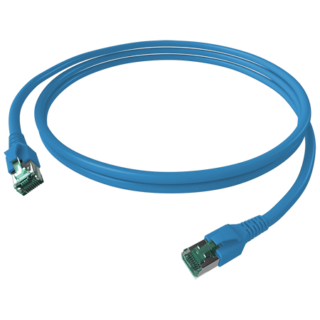 EasyLan FlexBoot Patchkabel Cat.6A geschirmt RJ45 blau 15 m