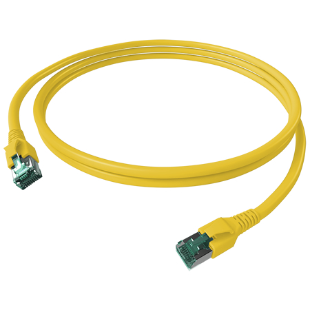 EasyLan FlexBoot Patchkabel Cat.6A geschirmt RJ45 gelb 2 m