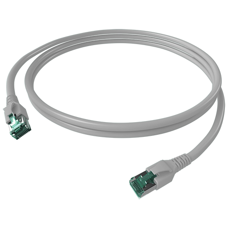 EasyLan FlexBoot Patchkabel Cat.6A geschirmt RJ45 grau 2 m