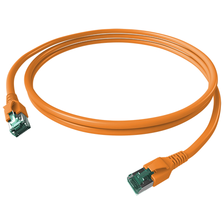 EasyLan FlexBoot Patchkabel Cat.6A geschirmt RJ45 orange 7,5 m