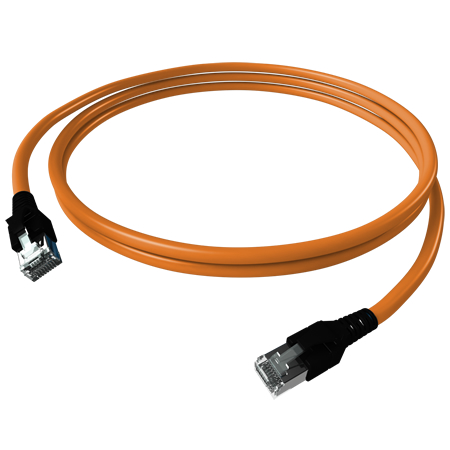 EasyLan SolidCon Patchkabel AWG23 für PoE Cat.6A geschirmt orange 2 m