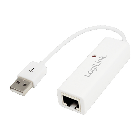 LogiLink USB 2.0 Fast Ethernet zu RJ45 Adapter weiß