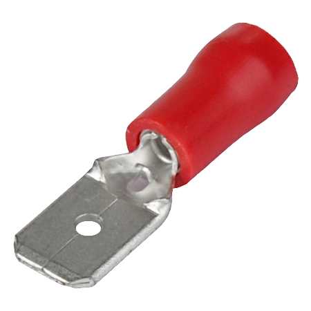 Flachstecker isoliert rot 0,5 - 1,5 mm² 2,8 x 0,8 mm