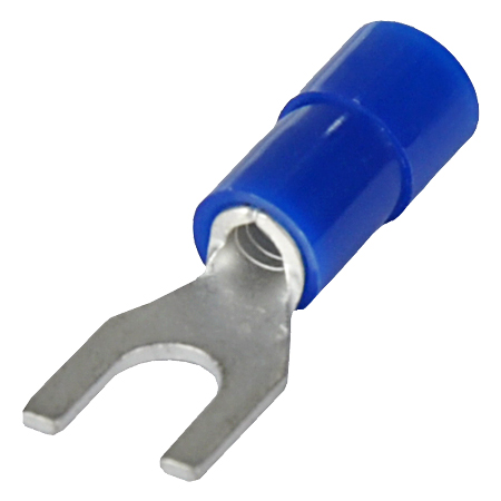 Gabel-Kabelschuh isoliert 1,5-2,5 mm² Ø 4 mm blau