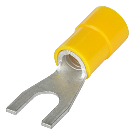 Gabel-Kabelschuh isoliert 4,0-6,0 mm² Ø 4 mm gelb