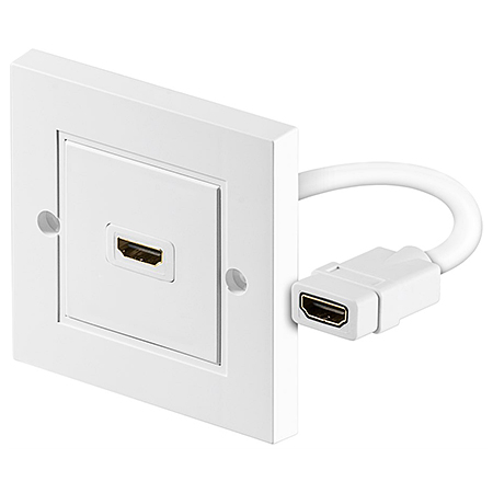 HDMI Dose Unterputz UHD 4K@60Hz Wandose 1-fach weiß