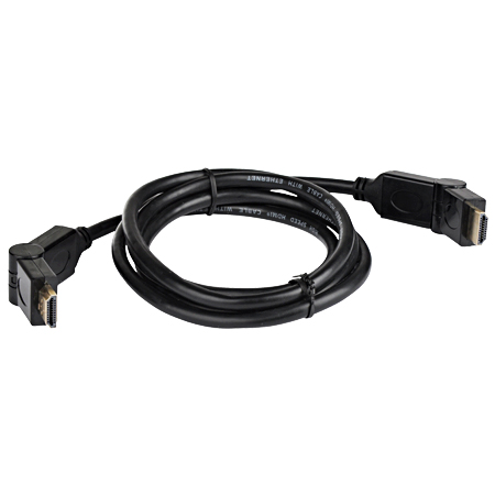 HDMI-Kabel knickbare Stecker schwarz