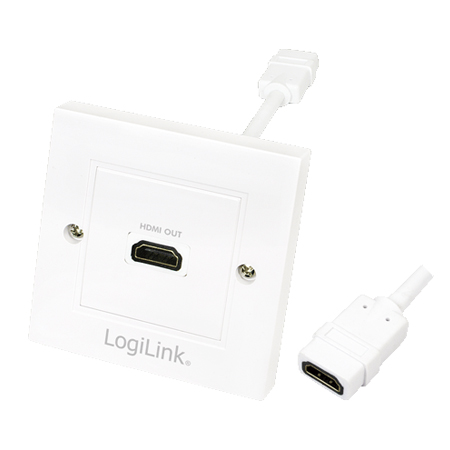 LogiLink HDMI Wanddose mit 1 x HDMI Buchse