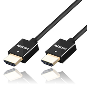 High Speed HDMI Kabel with Ethernet Slim schwarz 1 m