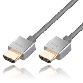 High Speed HDMI Kabel with Ethernet Slim Vollmetall