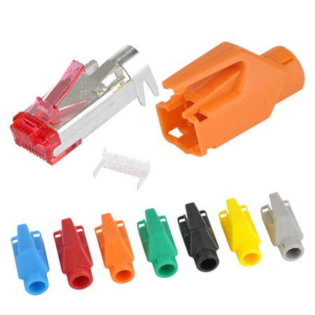 Hirose TM21 Netzwerk Stecker Cat.6 RJ45 orange