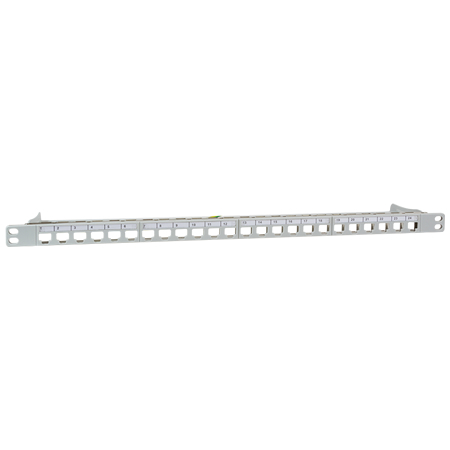 Keystone Patchpanel 24-Port 0,5 HE Patchfeld lichtgrau