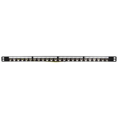 Keystone Patchpanel 24-Port 0,5 HE Patchfeld schwarz