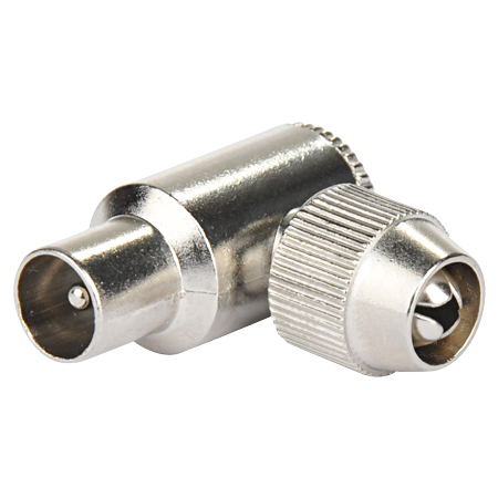 Koaxial-Winkelstecker Metall