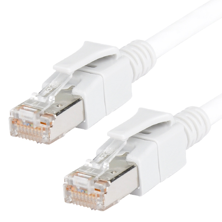 LED Patchkabel Cat.6a RJ45 weiß 10 m