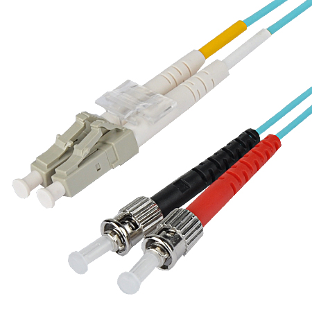 Elfcam® Farbe Weiß LWL Glasfaser-Kabel LC/UPC auf LC/UPC 50/125um OM3 Multimode Duplex LSZH 30M 