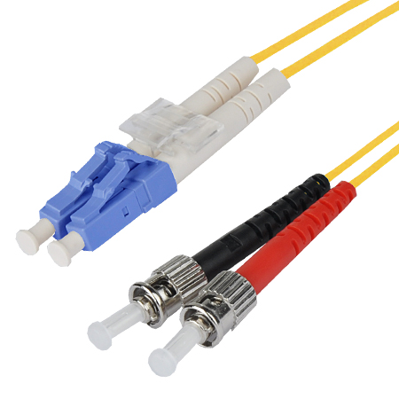 LWL Glasfaser-Kabel Duplex 9/125 Patchkabel LC/APC auf SC/UPC Stecker 10m OS2 gelb Lichtwellenleiter 10 Meter 
