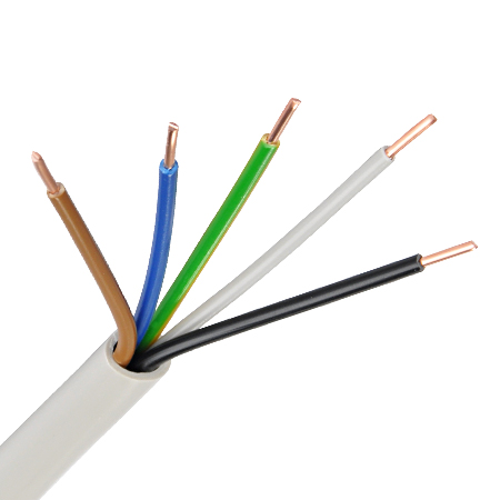 Zuschnittlänge Kabel NYM J 5x2,5mm²  Stromkabel Mantelleitung Feuchtraum VDE 