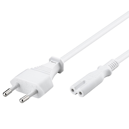 Netzkabel mit Eurostecker weiß 1,5 m