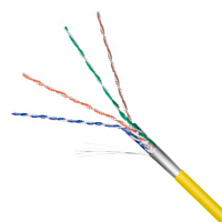 Netzwerkkabel Cat.5e F/UTP flexibel gelb 100 m Spule