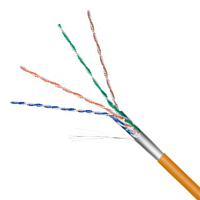 Netzwerkkabel Cat.5e F/UTP flexibel orange 50 m Ring